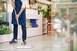 a cleaning staff performing Retail Cleaning Services Near Sydney